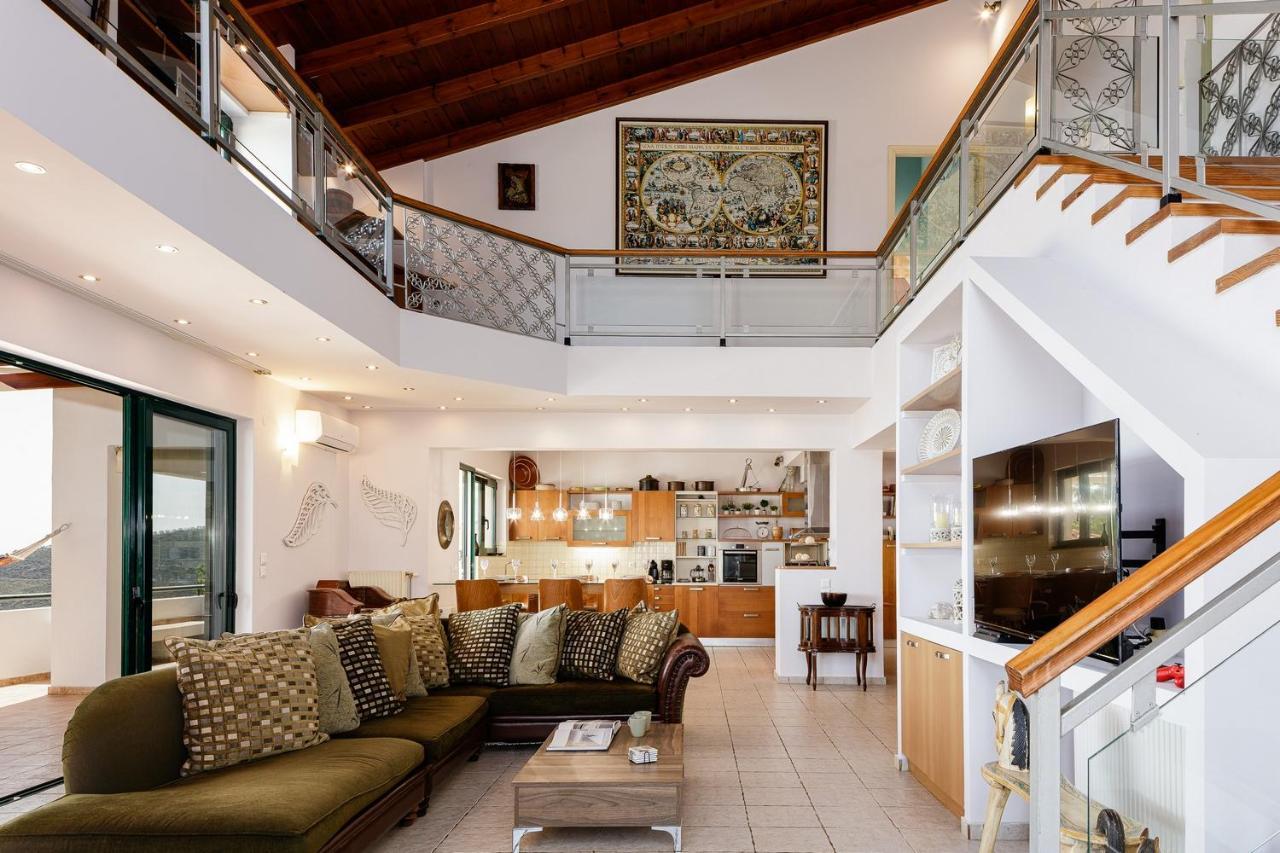 Somatás Superb Villa,With Amazing Seaviews & Huge Pool! מראה חיצוני תמונה